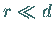 $r \ll d$