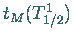 $t_M(T_{1/2}^1)$