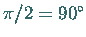 $\pi/2 = 90�$