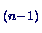$_{(n-1)}$
