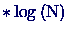 $*\log{(\mbox{N})}$